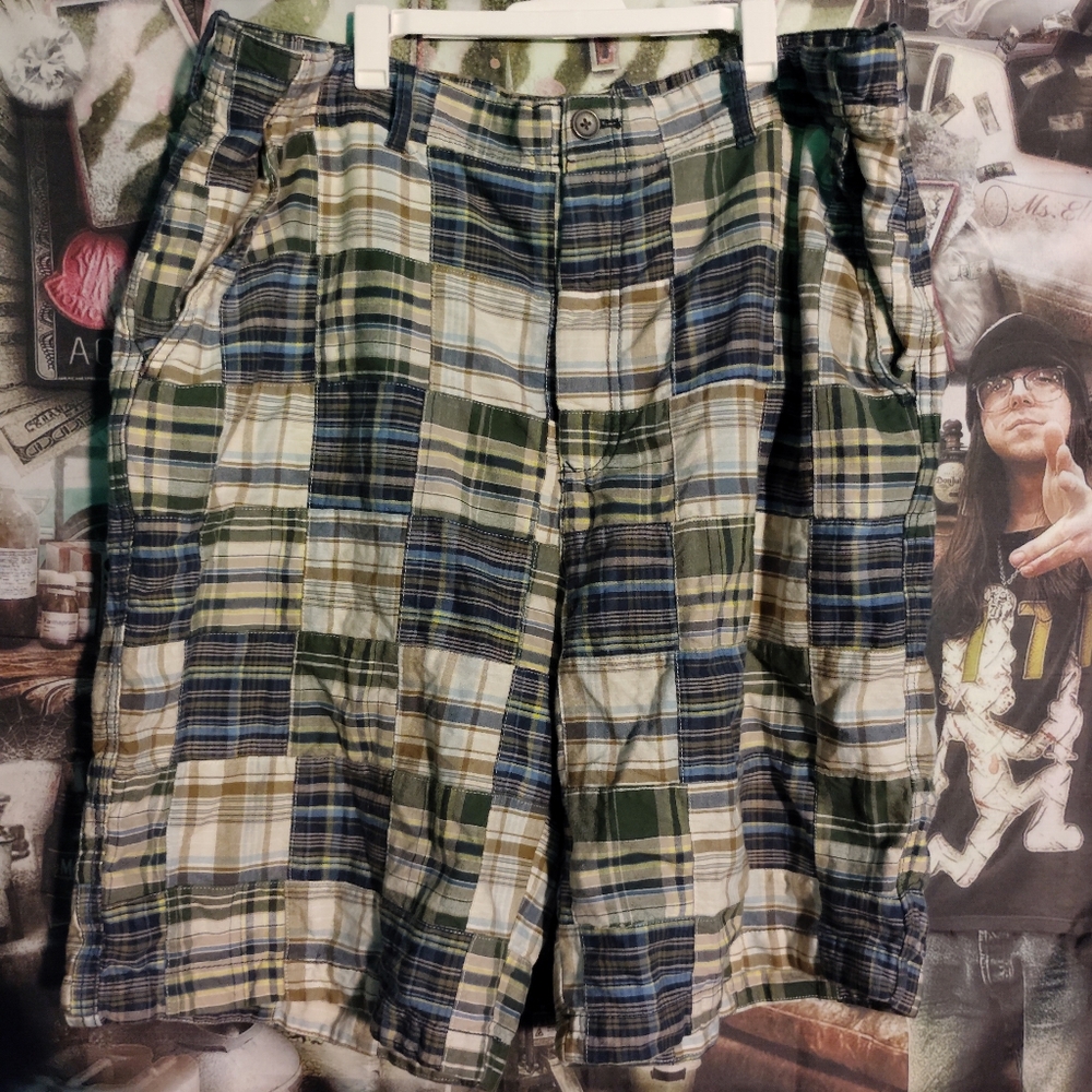 Izod Plaid Quilted Patchwork Shorts